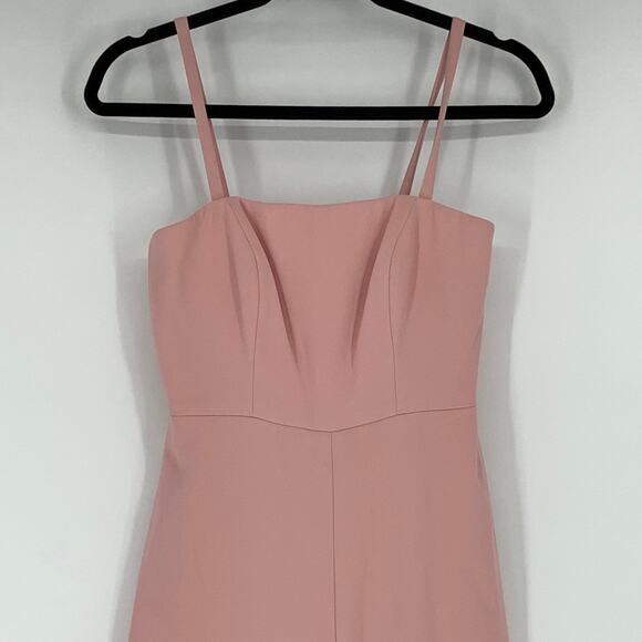 NEW! Dessy Collection Size 0 Spaghetti Strap Jumpsuit Rose $263 msrp I24-13 - Picture 7 of 11